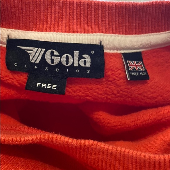 Gola Classic Orange cropped crew neck Sweatshirt free size - Picture 9 of 9